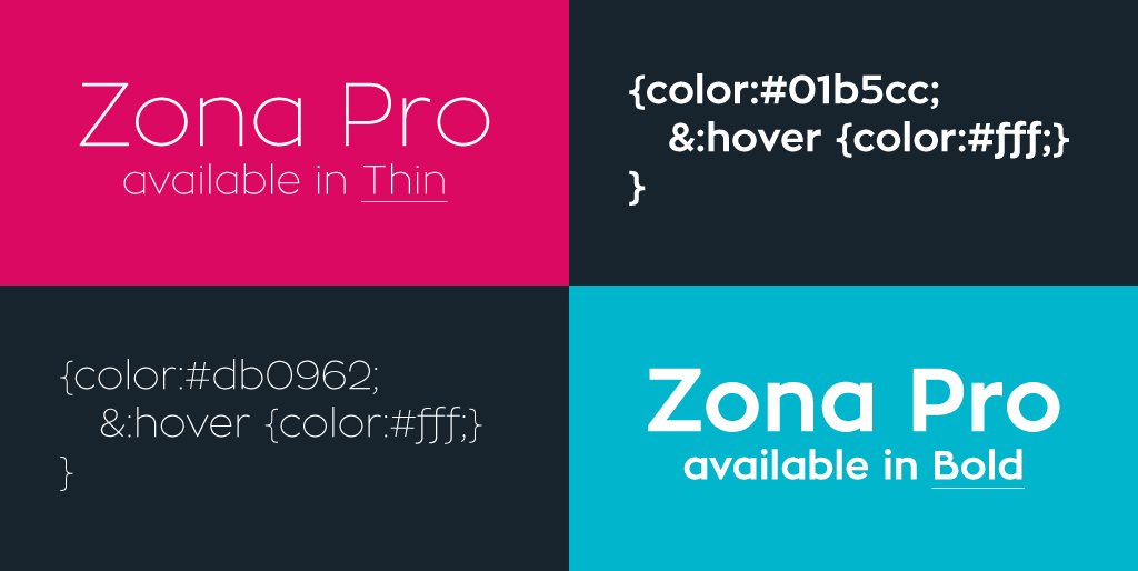 Free fonts - Zona Pro